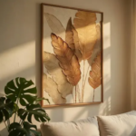 Minimalist Botanical Leaf Wall Painting